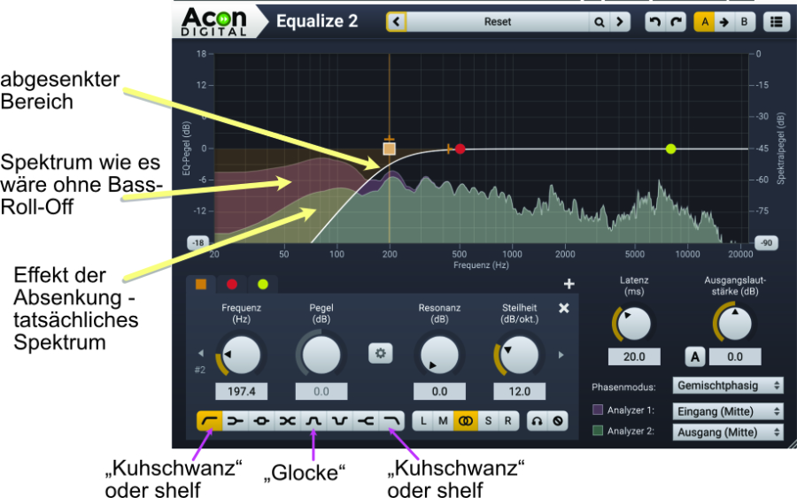 Acoustica 7
bass roll off